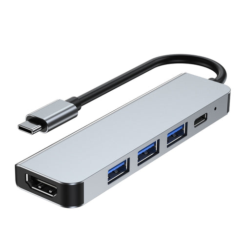 5 in 1 USB-C / Type-C ไปยัง USB Docking Station HUB Adapter, 5 in 1
