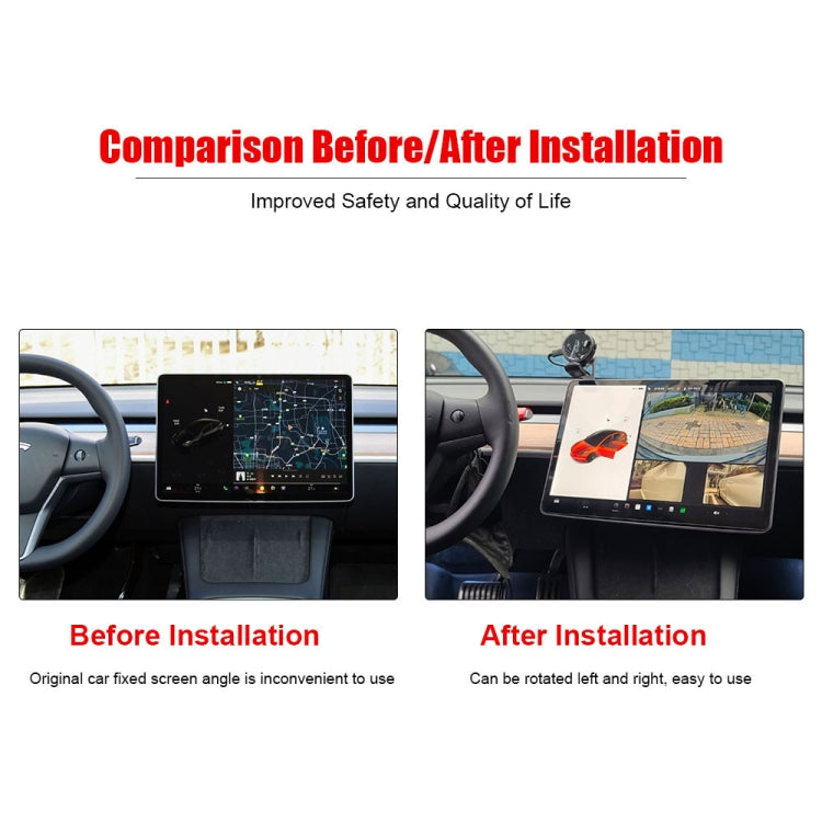 สำหรับTeslaรุ่น 3 / Y 2017-2022 รถMonitor Rotation Mount, For Tesla Model 3