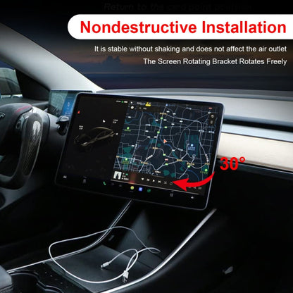 สำหรับTeslaรุ่น 3 / Y 2017-2022 รถMonitor Rotation Mount, For Tesla Model 3