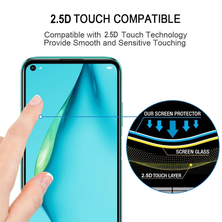 9H Surface Hardness 2.5D Full Glue ฟิล์มกระจกนิรภัยเต็มจอ, For Huawei Nova 7i, For Huawei Y9s, For Huawei P Smart Pro 2019