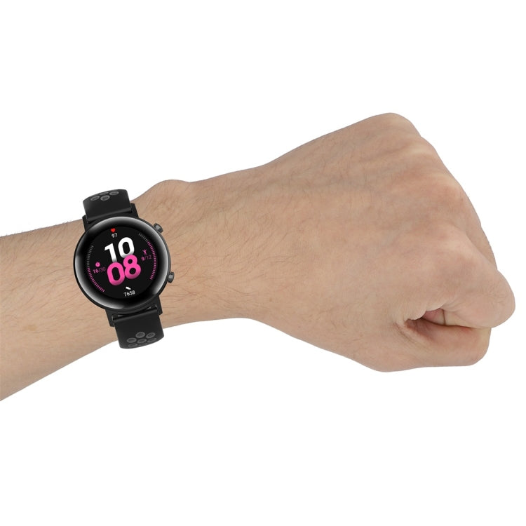 สายนาฬิกาข้อมือสายคล้องข้อมือกีฬาสองสีขนาด 20 มม, For Huawei Watch GT2 42MM, For Galaxy Watch Active2 / Active