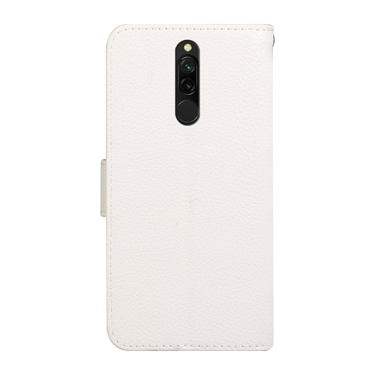 ซองหนัง Rhinestones สีทึบพลิกแนวนอนพร้อมช่องเสียบการ์ดและกระเป๋าเงินและตัวยึด, For Xiaomi Redmi 8
