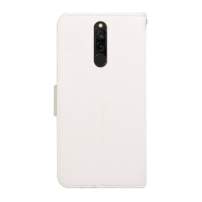 ซองหนัง Rhinestones สีทึบพลิกแนวนอนพร้อมช่องเสียบการ์ดและกระเป๋าเงินและตัวยึด, For Xiaomi Redmi 8