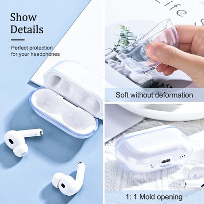 สำหรับ AirPods Pro 2 หูฟังเคส TPU โปร่งใส, For AirPods Pro 2