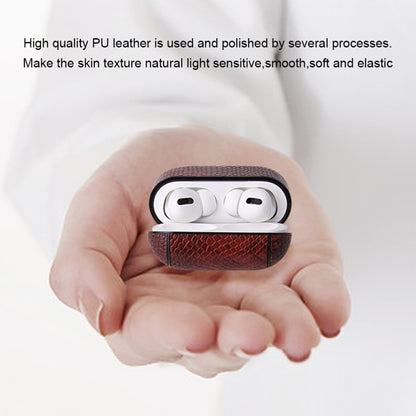 เคสหนัง PU ป้องกันการตกจากหนังงูพร้อมคาราบิเนอร์, For AirPods Pro, For AirPods 1 & 2