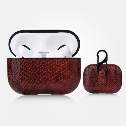 เคสหนัง PU ป้องกันการตกจากหนังงูพร้อมคาราบิเนอร์, For AirPods Pro, For AirPods 1 & 2