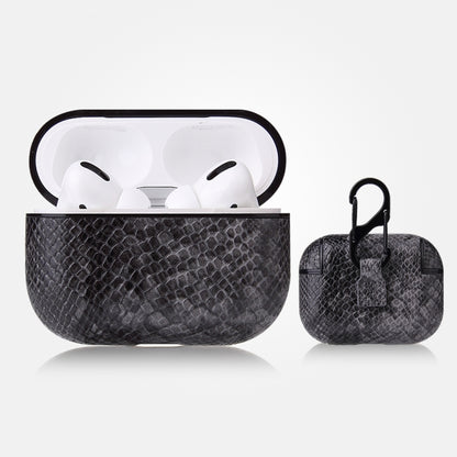 เคสหนัง PU ป้องกันการตกจากหนังงูพร้อมคาราบิเนอร์, For AirPods Pro, For AirPods 1 & 2