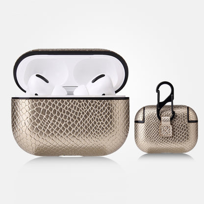 เคสหนัง PU ป้องกันการตกจากหนังงูพร้อมคาราบิเนอร์, For AirPods Pro, For AirPods 1 & 2