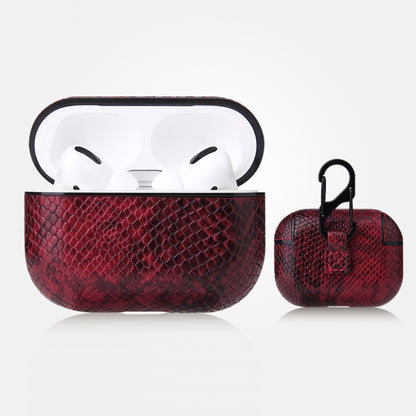 เคสหนัง PU ป้องกันการตกจากหนังงูพร้อมคาราบิเนอร์, For AirPods Pro, For AirPods 1 & 2