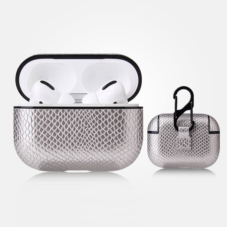 เคสหนัง PU ป้องกันการตกจากหนังงูพร้อมคาราบิเนอร์, For AirPods Pro, For AirPods 1 & 2