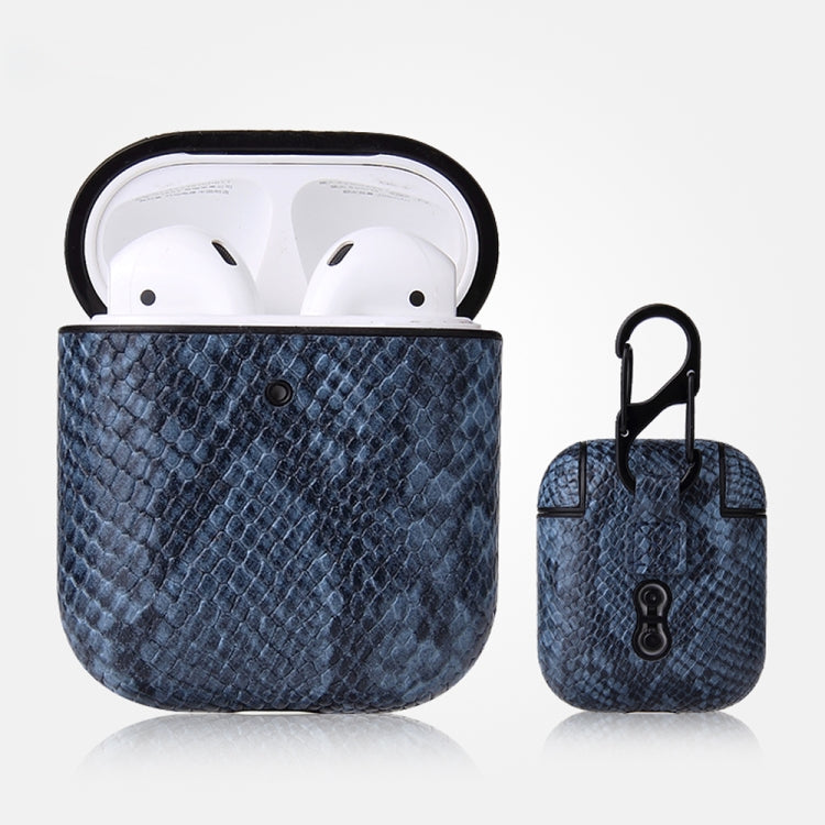 เคสหนัง PU ป้องกันการตกจากหนังงูพร้อมคาราบิเนอร์, For AirPods Pro, For AirPods 1 & 2