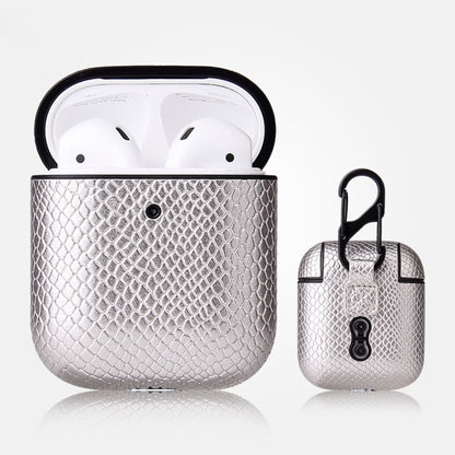 เคสหนัง PU ป้องกันการตกจากหนังงูพร้อมคาราบิเนอร์, For AirPods Pro, For AirPods 1 & 2