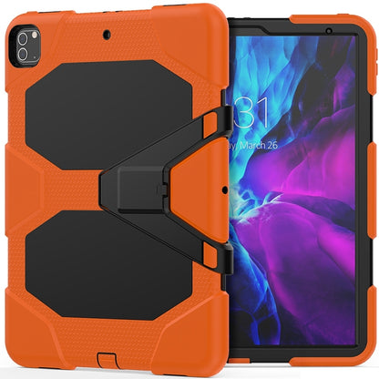 สำหรับ iPad Pro 12.9 นิ้ว (2020) เคสซิลิโคนกันกระแทกสีสันสดใส + PC พร้อมตัวยึดและสายสะพายไหล่และสายคล้องมือและช่องเสียบปากกา, For iPad Pro 12.9 inch (2020)