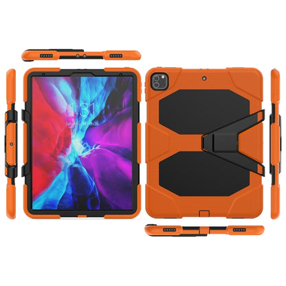 สำหรับ iPad Pro 12.9 นิ้ว (2020) เคสซิลิโคนกันกระแทกสีสันสดใส + PC พร้อมตัวยึดและสายสะพายไหล่และสายคล้องมือและช่องเสียบปากกา, For iPad Pro 12.9 inch (2020)