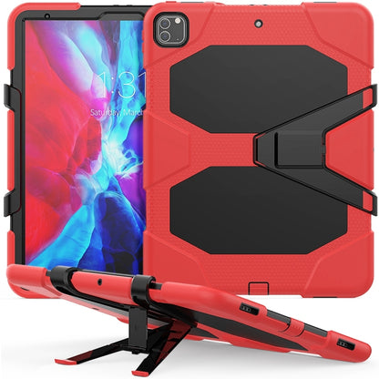 สำหรับ iPad Pro 12.9 นิ้ว (2020) เคสซิลิโคนกันกระแทกสีสันสดใส + PC พร้อมตัวยึดและสายสะพายไหล่และสายคล้องมือและช่องเสียบปากกา, For iPad Pro 12.9 inch (2020)