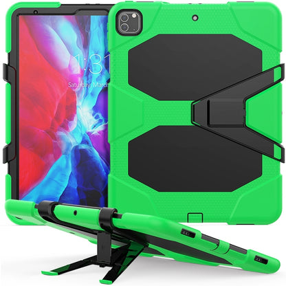 สำหรับ iPad Pro 12.9 นิ้ว (2020) เคสซิลิโคนกันกระแทกสีสันสดใส + PC พร้อมตัวยึดและสายสะพายไหล่และสายคล้องมือและช่องเสียบปากกา, For iPad Pro 12.9 inch (2020)