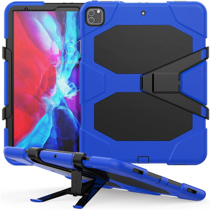 สำหรับ iPad Pro 12.9 นิ้ว (2020) เคสซิลิโคนกันกระแทกสีสันสดใส + PC พร้อมตัวยึดและสายสะพายไหล่และสายคล้องมือและช่องเสียบปากกา, For iPad Pro 12.9 inch (2020)
