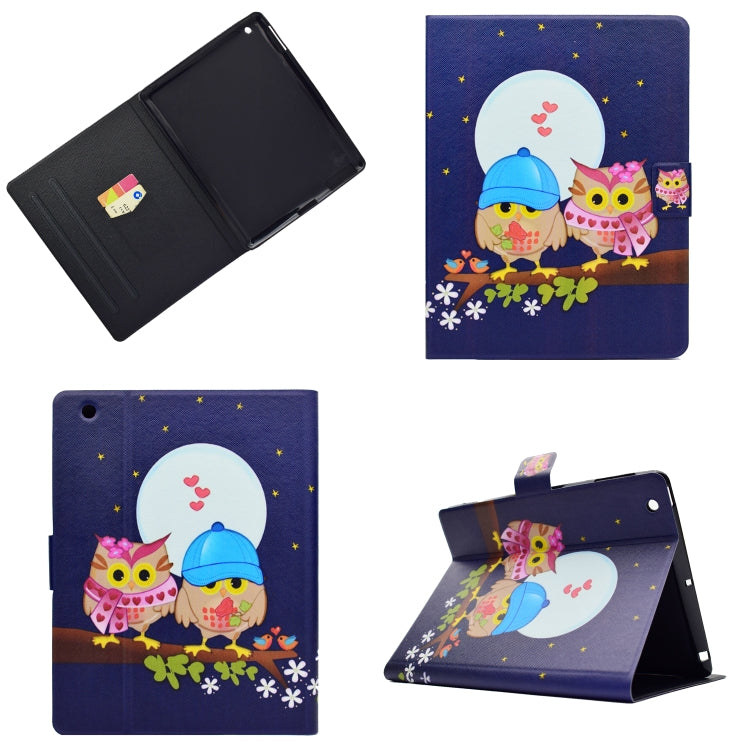 เคสขนนกแบบแบนกดซ้ายขวาแบบกดด้วยไฟฟ้าพร้อมฝาปิดปากกาฟังก์ชั่นการนอนหลับ & ช่องใส่การ์ด & ที่ยึด, For iPad Air