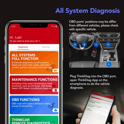 ThinkDiag SP164-O OBD2 เครื่องมือวินิจฉัยข้อบกพร่องรถยนต์พร้อมซอฟต์แวร์ฟรีและการสาธิต, with a Free Software and DEMO