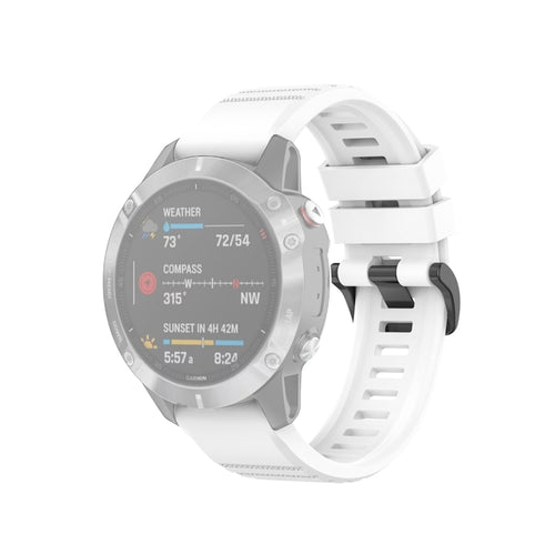สำหรับ Garmin Fenix 6 22mm Quick Release สายรัดข้อมือพื้นผิวอย่างเป็นทางการ, with Plastic Button