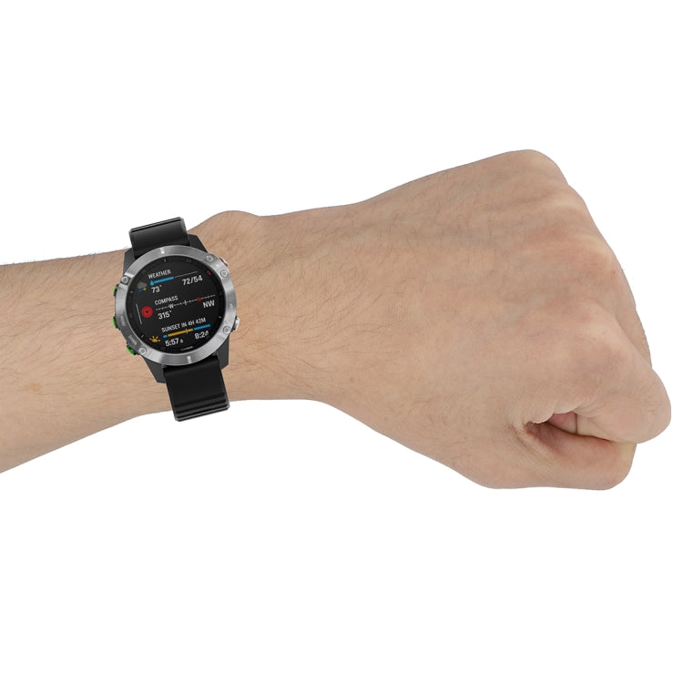 สำหรับ Garmin Fenix 6 22mm Quick Release สายรัดข้อมือพื้นผิวอย่างเป็นทางการ, with Plastic Button