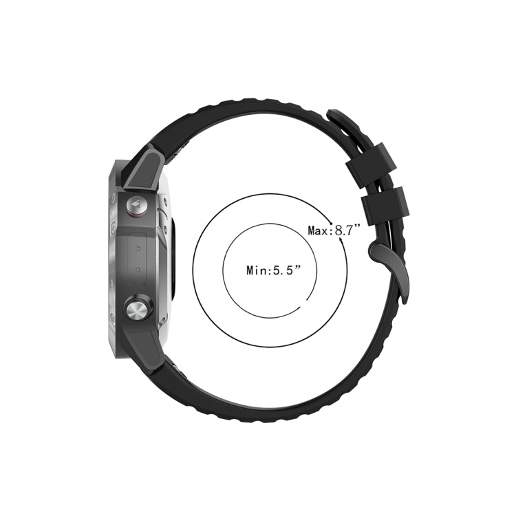 สำหรับ Garmin Fenix 6 22mm Quick Release สายรัดข้อมือพื้นผิวอย่างเป็นทางการ, with Plastic Button