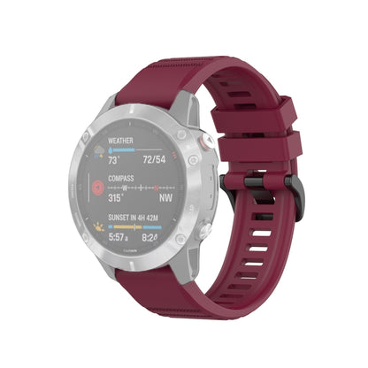 สำหรับ Garmin Fenix 6 22mm Quick Release สายรัดข้อมือพื้นผิวอย่างเป็นทางการ, with Plastic Button