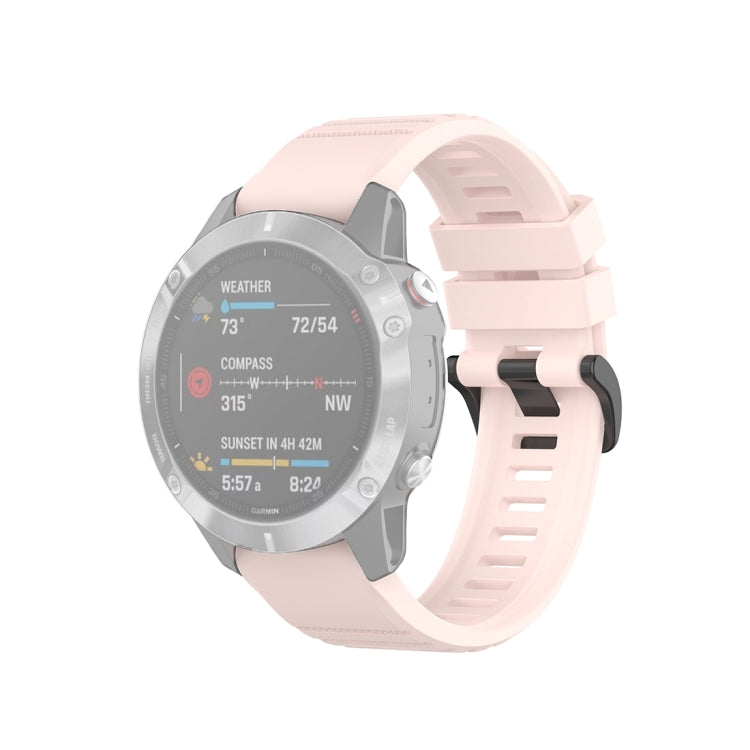 สำหรับ Garmin Fenix 6 22mm Quick Release สายรัดข้อมือพื้นผิวอย่างเป็นทางการ, with Plastic Button