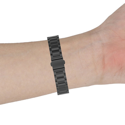 สำหรับ Huawei Band 4 Pro (TER-B29S) / Band 3 Pro (TER-B29) / Band 3 (TER-B09) สายนาฬิกาข้อมือเหล็กสามเม็ด, For Band 4 Pro