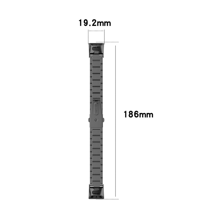 สำหรับ Huawei Band 4 Pro (TER-B29S) / Band 3 Pro (TER-B29) / Band 3 (TER-B09) สายนาฬิกาข้อมือเหล็กสามเม็ด, For Band 4 Pro