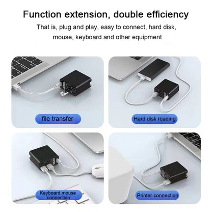 X83 65W เอาต์พุต USB-C / Type-C + 4 พอร์ต USB HUB PD Charger, US Plug, X83