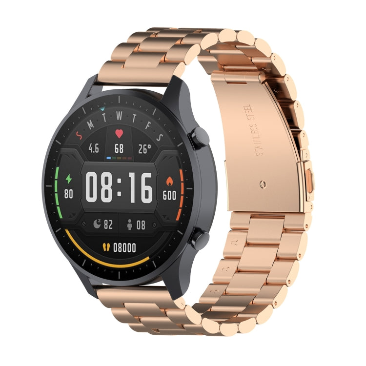 สำหรับ Xiaomi Watch Color 22mm Three Beads Steel Wrist Strap Watchband