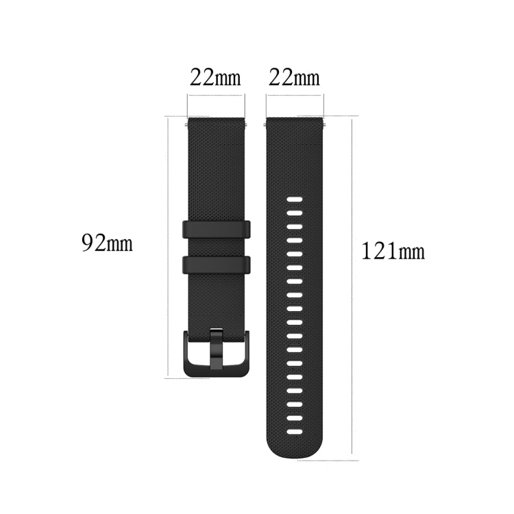 สำหรับ Xiaomi Watch Color 22mm Small Plaid Texture Silicone Wrist Strap Watchband, 22mm