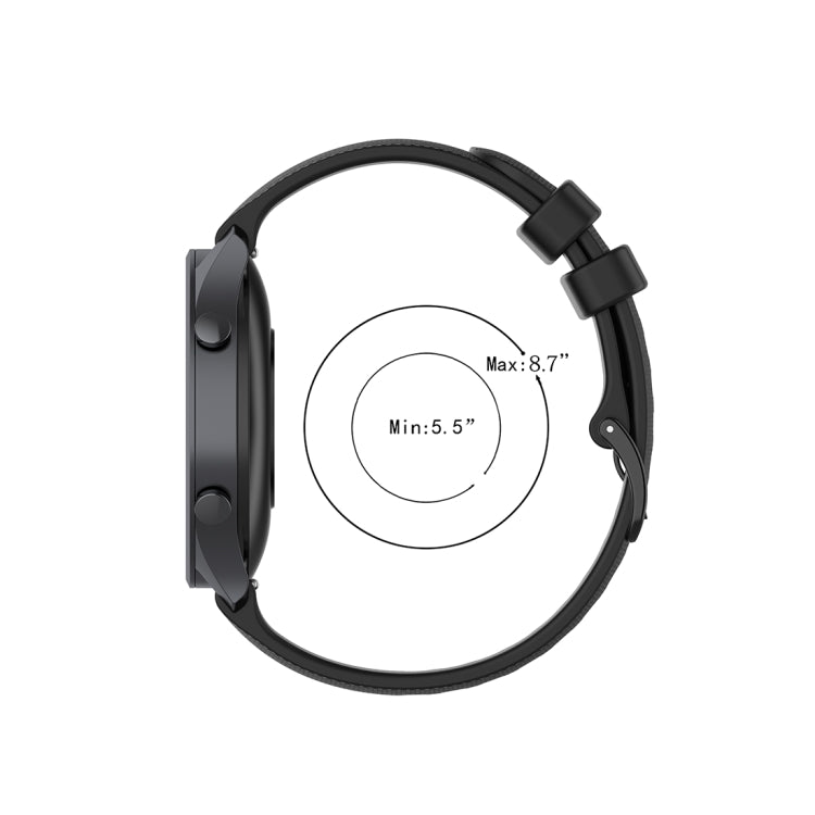 สำหรับ Xiaomi Watch Color 22mm Small Plaid Texture Silicone Wrist Strap Watchband, 22mm