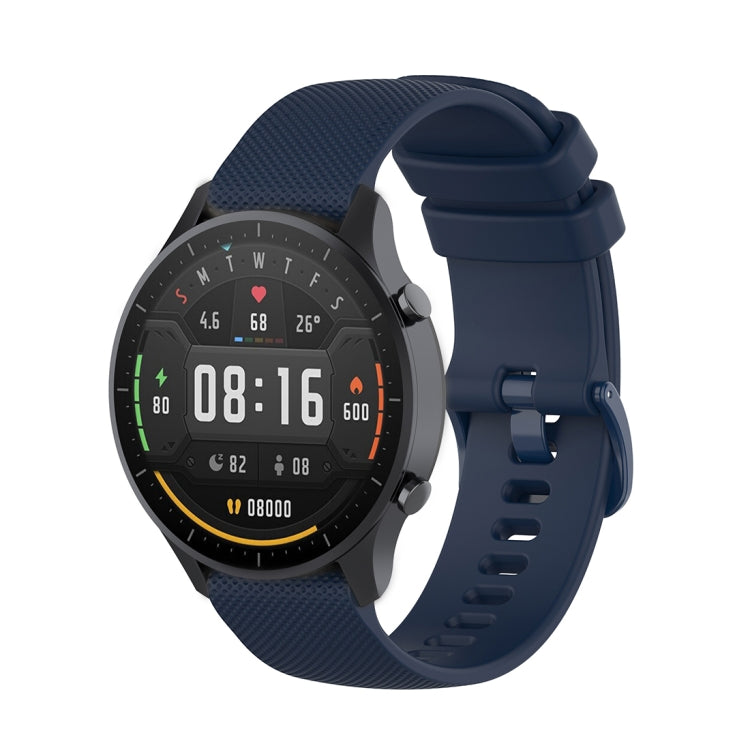 สำหรับ Xiaomi Watch Color 22mm Small Plaid Texture Silicone Wrist Strap Watchband, 22mm