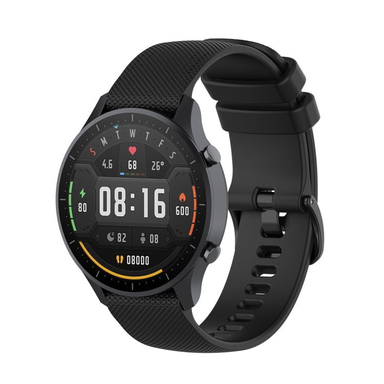 สำหรับ Xiaomi Watch Color 22mm Small Plaid Texture Silicone Wrist Strap Watchband, 22mm