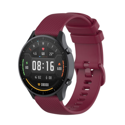 สำหรับ Xiaomi Watch Color 22mm Small Plaid Texture Silicone Wrist Strap Watchband, 22mm