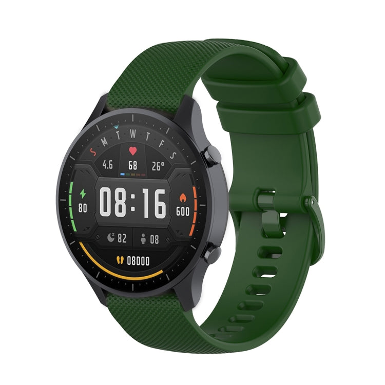 สำหรับ Xiaomi Watch Color 22mm Small Plaid Texture Silicone Wrist Strap Watchband, 22mm