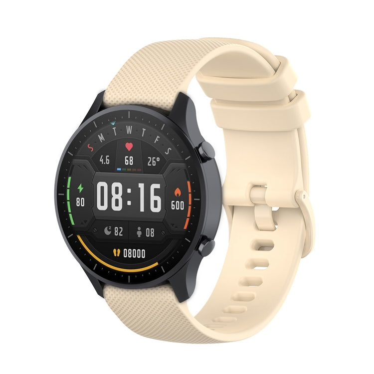 สำหรับ Xiaomi Watch Color 22mm Small Plaid Texture Silicone Wrist Strap Watchband, 22mm