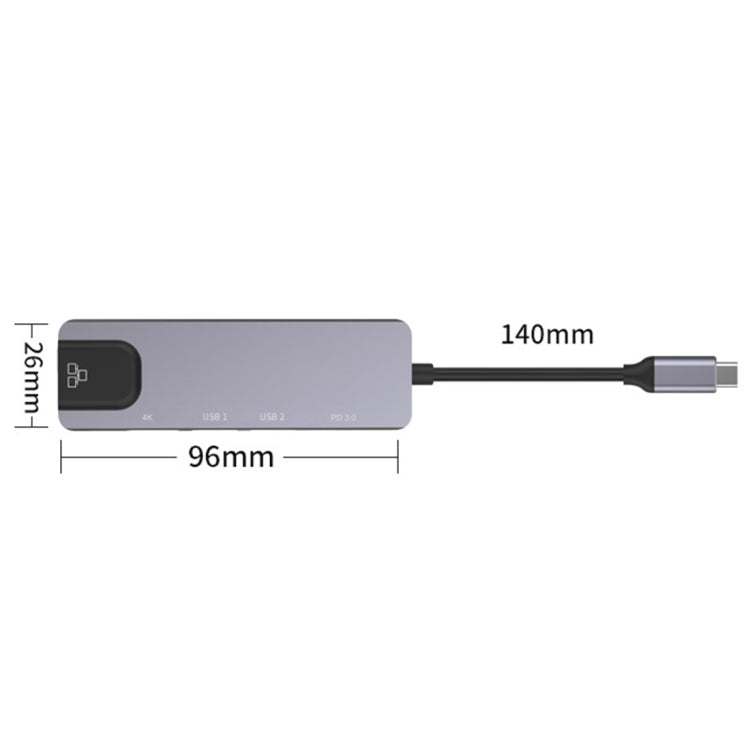 Onten OTN-UC920S USB-C / Type-C สถานีเชื่อมต่อฮับมัลติฟังก์ชั่นแบบพกพา, OTN-UC920S