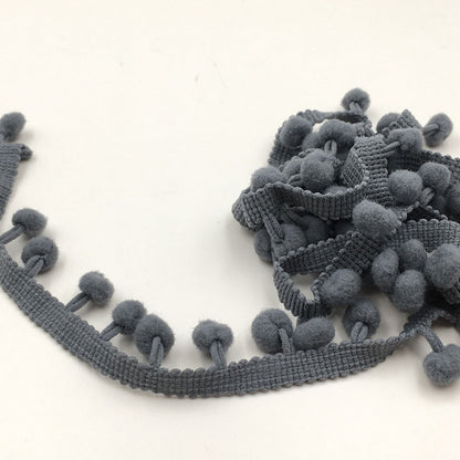 20 หลา Pompom ริบบิ้นลูกไม้ลูกขนตัดสำหรับงานฝีมือ DIY ผ้าม่านบ้านตกแต่งเสื้อผ้าอุปกรณ์เย็บผ้า, 1CM