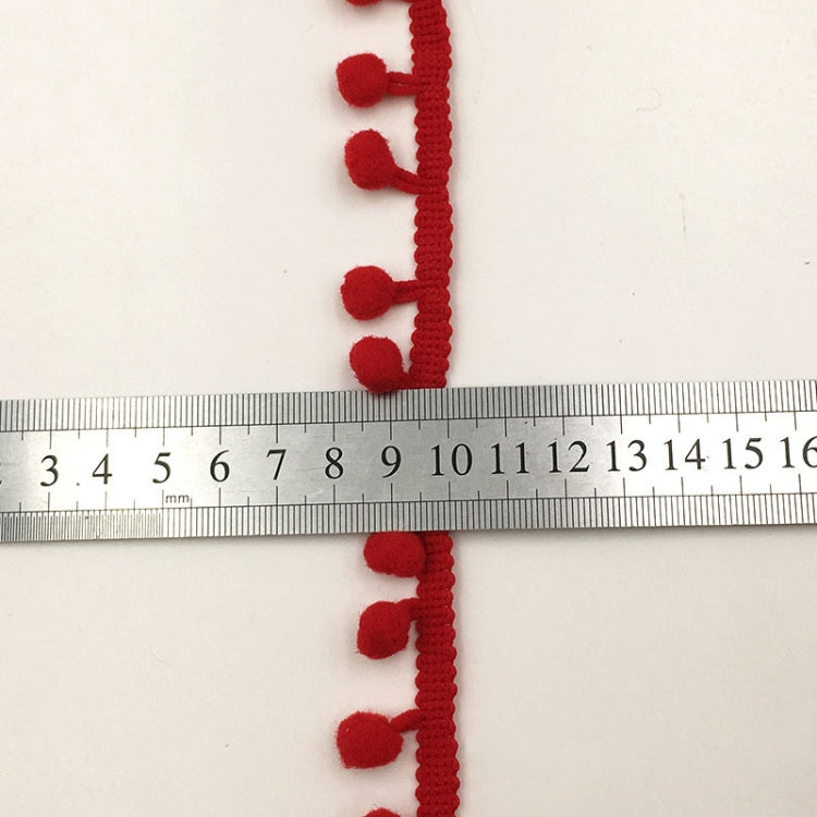 20 หลา Pompom ริบบิ้นลูกไม้ลูกขนตัดสำหรับงานฝีมือ DIY ผ้าม่านบ้านตกแต่งเสื้อผ้าอุปกรณ์เย็บผ้า, 1CM