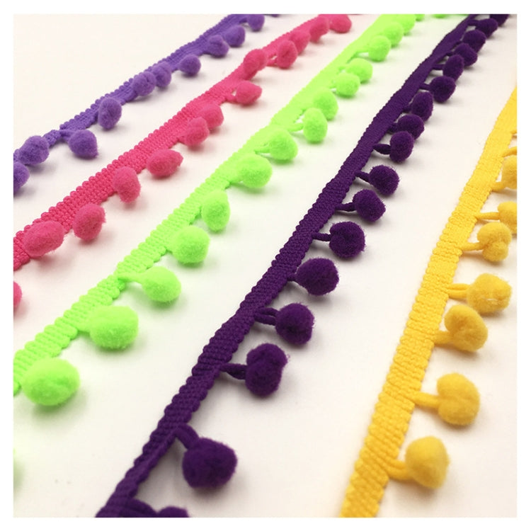 20 หลา Pompom ริบบิ้นลูกไม้ลูกขนตัดสำหรับงานฝีมือ DIY ผ้าม่านบ้านตกแต่งเสื้อผ้าอุปกรณ์เย็บผ้า, 1CM