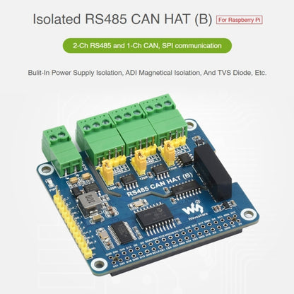 Waveshare แยก RS485 CAN HAT สำหรับ Raspberry Pi