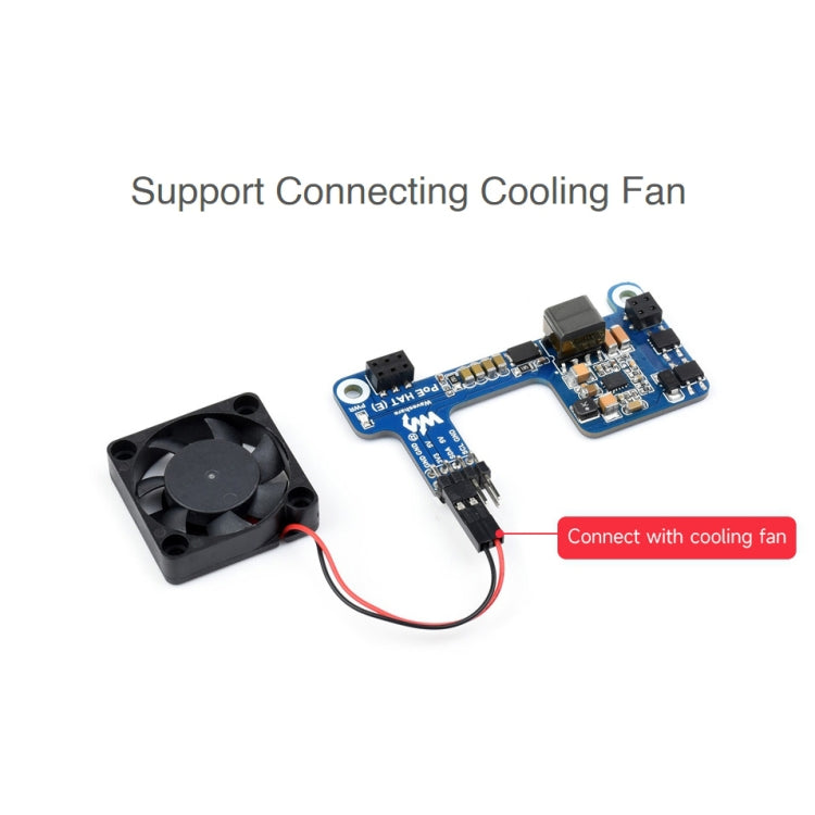 Waveshare Power over Ethernet HAT สำหรับ Raspberry Pi 3B+/4B