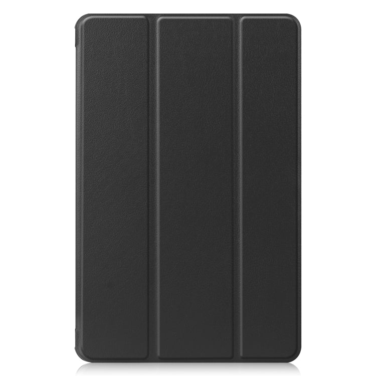 สำหรับ Huawei MatePad 10.4 นิ้วสีทึบป้องกันการตกแนวนอนพลิกแท็บเล็ตพีซีเคสหนังป้องกันพร้อมขายึด, Black