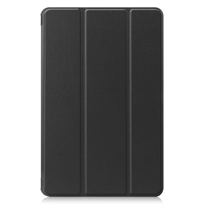 สำหรับ Huawei MatePad 10.4 นิ้วสีทึบป้องกันการตกแนวนอนพลิกแท็บเล็ตพีซีเคสหนังป้องกันพร้อมขายึด, Black