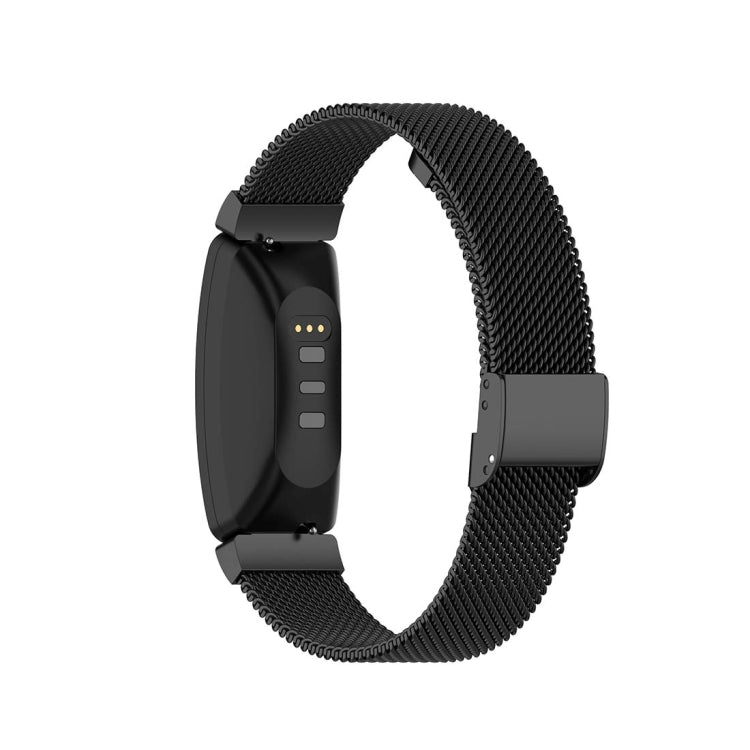 สายนาฬิกาข้อมือตาข่ายโลหะสแตนเลสสำหรับ Fitbit Inspire / Inspire HR / Ace 2, Size: L