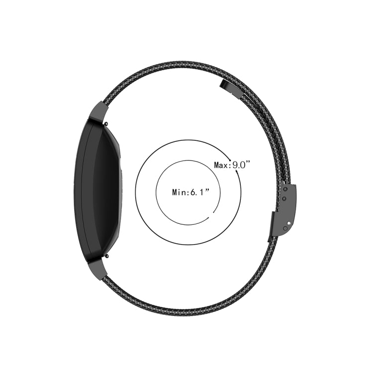 สายนาฬิกาข้อมือตาข่ายโลหะสแตนเลสสำหรับ Fitbit Inspire / Inspire HR / Ace 2, Size: L