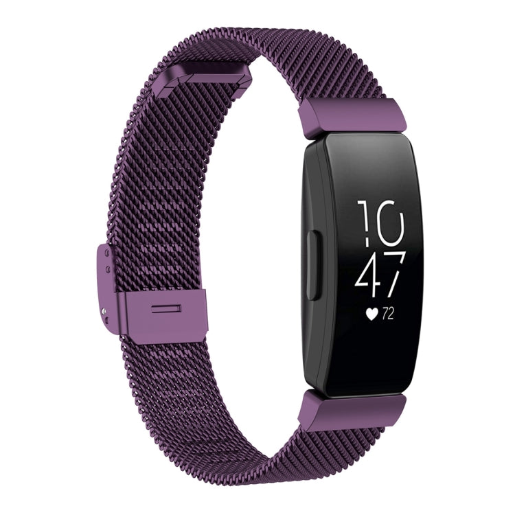 สายนาฬิกาข้อมือตาข่ายโลหะสแตนเลสสำหรับ Fitbit Inspire / Inspire HR / Ace 2, Size: L
